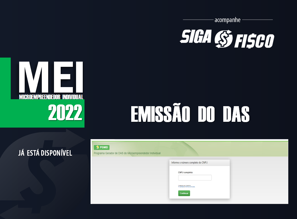 Alteração do valor do DAS mensal MEI 2022